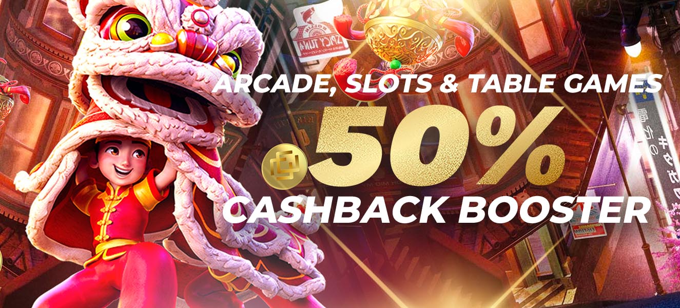 Arcade, Slots And Table Games Cashback Booster