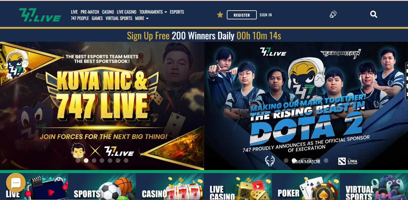 747 Live Casino Games in Philippines