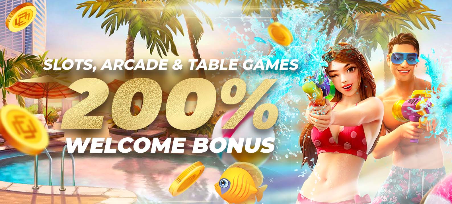Arcade, Slots & Table Games 200% First Deposit Bonus 888 PHP
