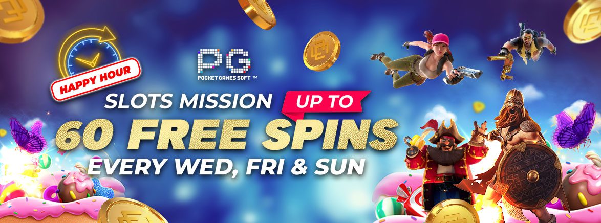 Slots Mission up to 60 FREE SPINS