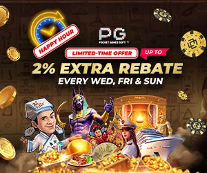 Slots Happy Hour up to 2% Extra Rebate