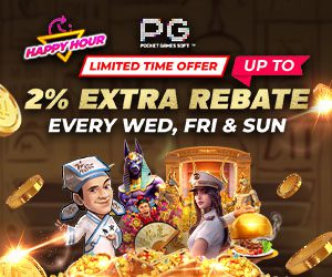 Slots Happy Hour up to 2% Extra Rebate