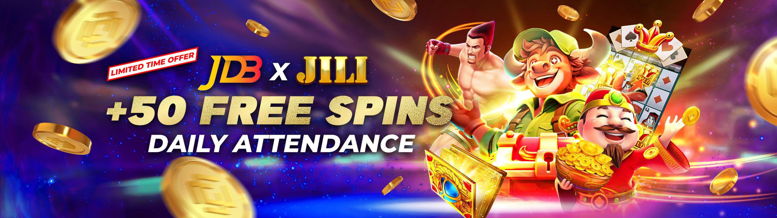 JILI and JDB +50 Free Spins