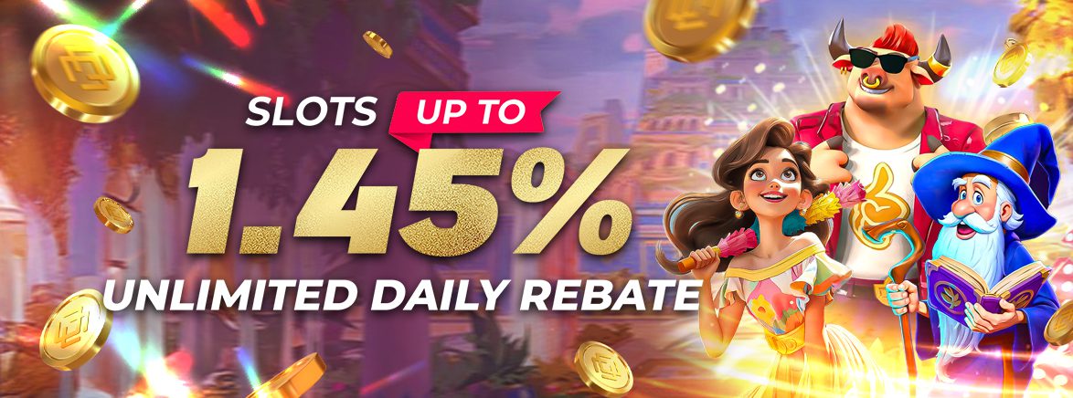 Slots 1.45% Unlimited Instant Rebate